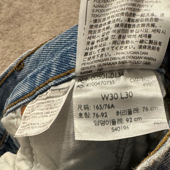 Levi's Men's Straight Jeans in Light Blue - Picture 4 of 4